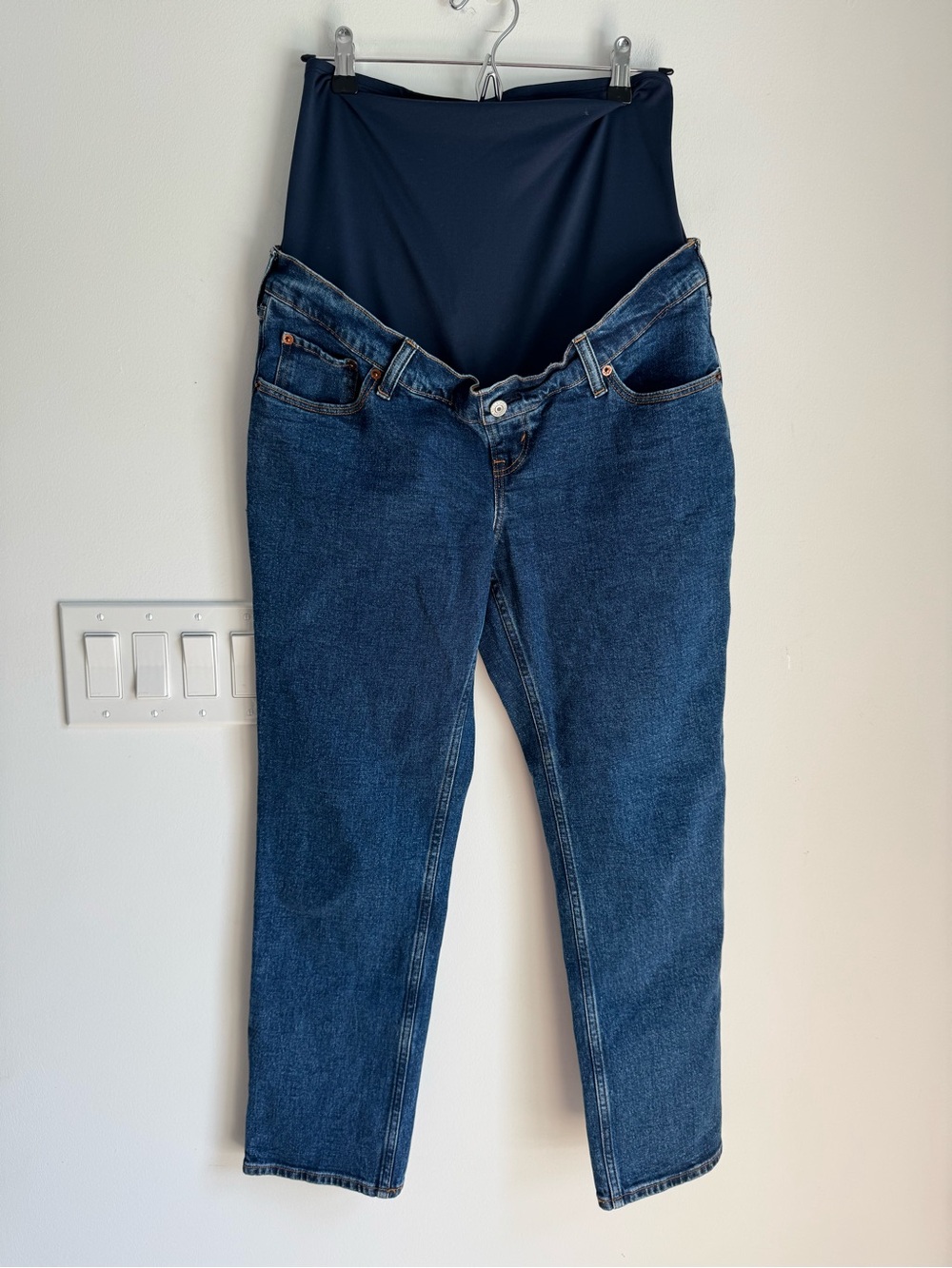 Abercrombie and Fitch The Ankle Straight Maternity Jeans Blue Women’s Sz 28